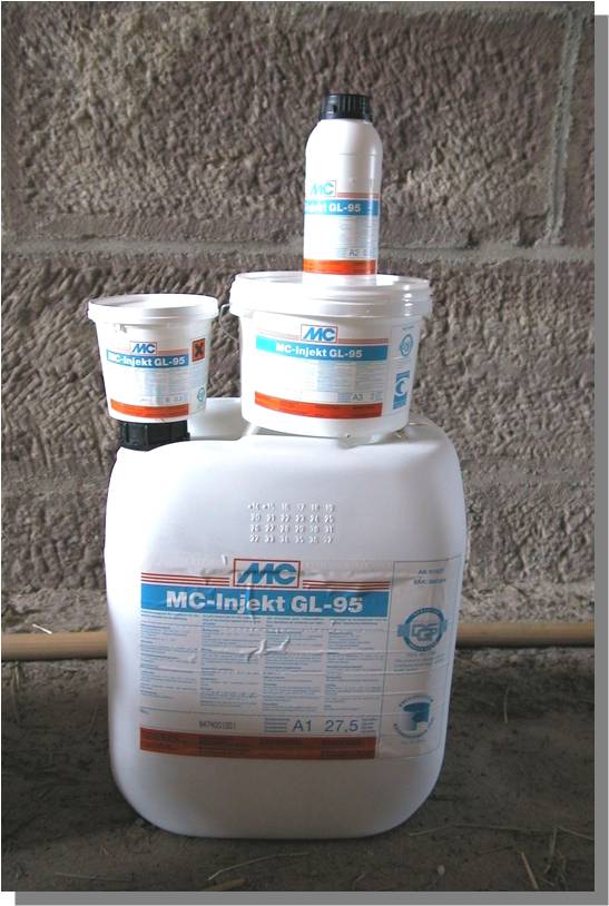 Impermeabilizarea structurilor de beton, zidarii din caramida prin injectarea rasinii hidrostructurale MC-Injekt Gl 95 TX ,  MC-Bauchemie