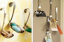 De pe masa, in accesorii decorative: linguri si furculite folosite altfel