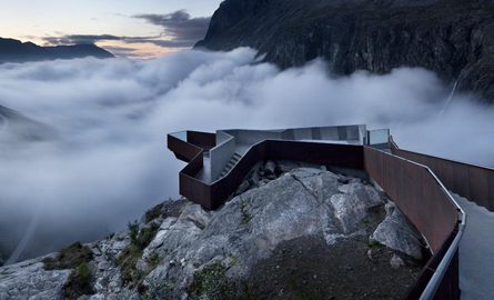 Belvedere pe platoul Trollstigen, Norvegia