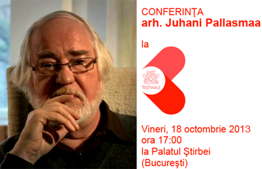 Juhani Pallasmaa conferentiaza la Palatul Stirbei in cadrul Trienalei de Arhitectura