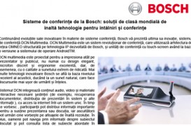 Sisteme de conferinte de la Bosch solutii de clasa mondiala de inalta tehnologie pentru intalniri si