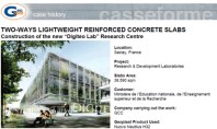 Plansee usoare casetate din beton armat bidirectional Acest proiect numit Digiteo Labs se intinde pe un