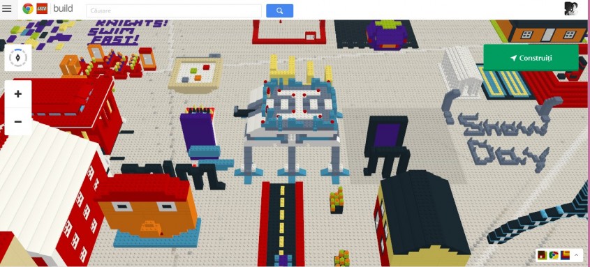 Construit cu LEGO si Google Chrome