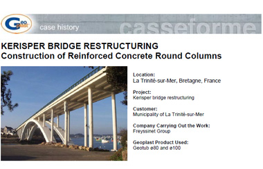 Reconstructia podului KERISPER cu cofraje reutilizabile GEOTUB