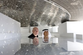 Jean Nouvel inspecteaza un prototip pentru domul Centrului Cultural din Abu Dhabi