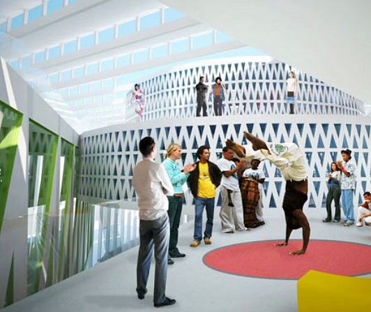MVRDV si ADEPT prezinta uimitoarea cladire a Centrului Cultural, integral alimentat cu putere solara