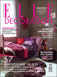 A aparut  nr. de Septembrie-Octombrie 2010  revistei "Elle Decoration"