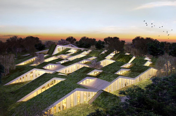 Scoala ecologica propusa de echipa de la BIG se integreaza perfect in peisaj